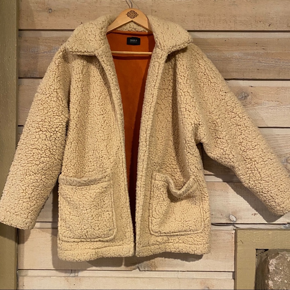 Forever 21 Sherpa long jacket small